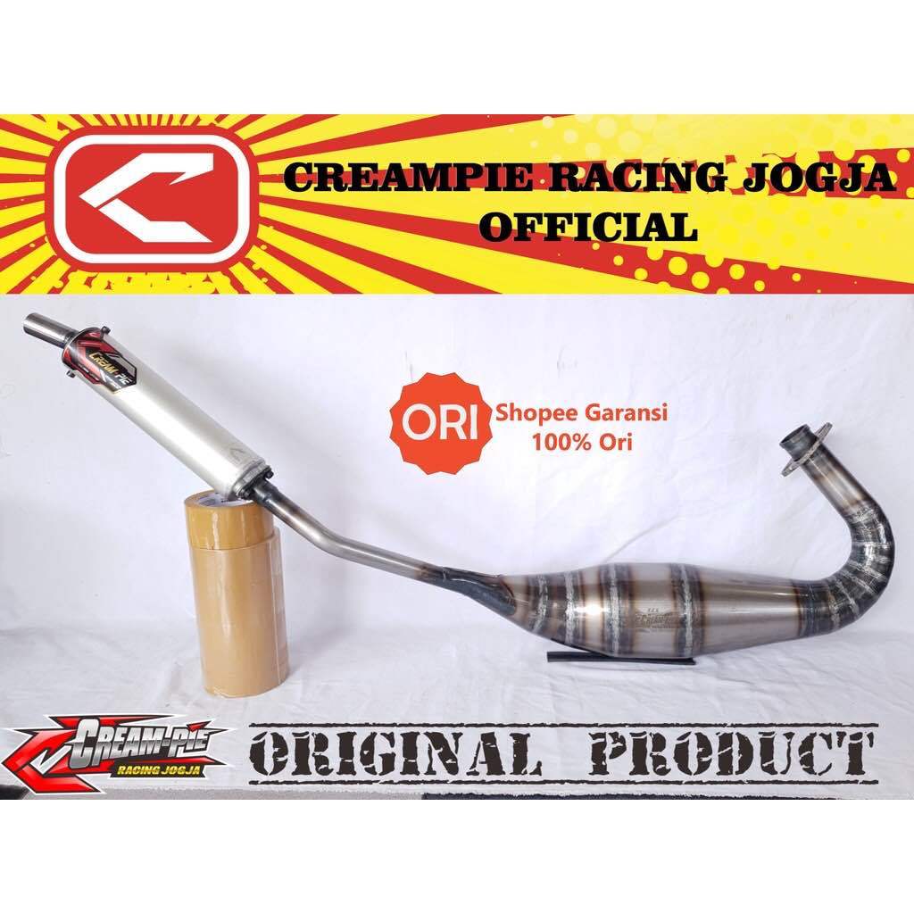 Knalpot Creampie Ninja R RR SS Plat Galvanis Original Jogja