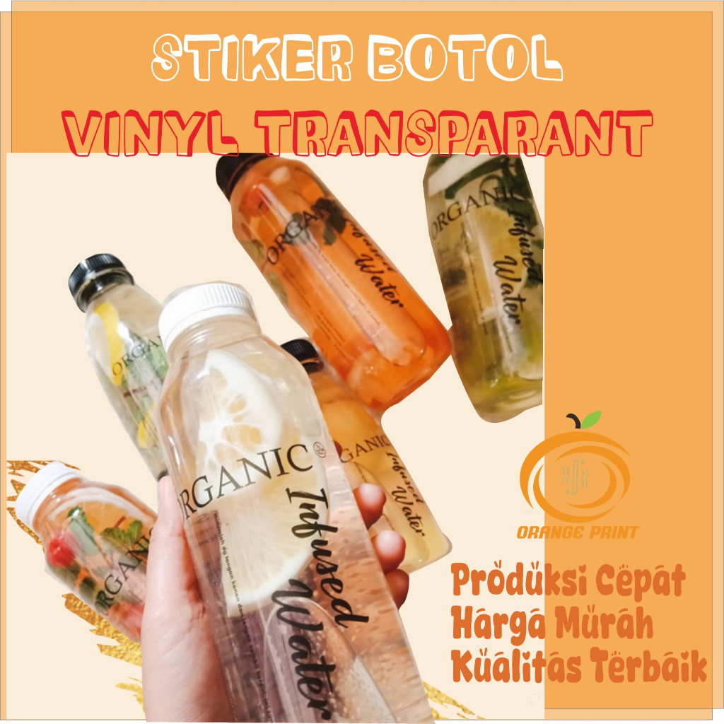 

CETAK STICKER LABEL BOTOL VINYL / Stiker Botol Kotak / Label Stiker / Stiker Botol Anti Air/stiker transparant