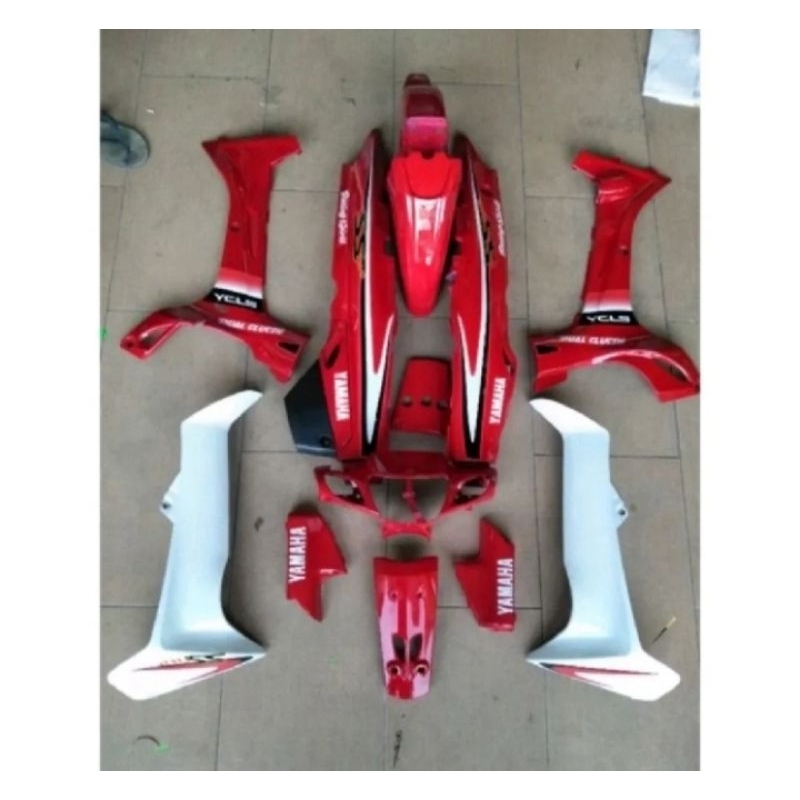 fullset body fulset body halus motor Yamaha Fiz r fizR custom sstwo ss wo merah putih