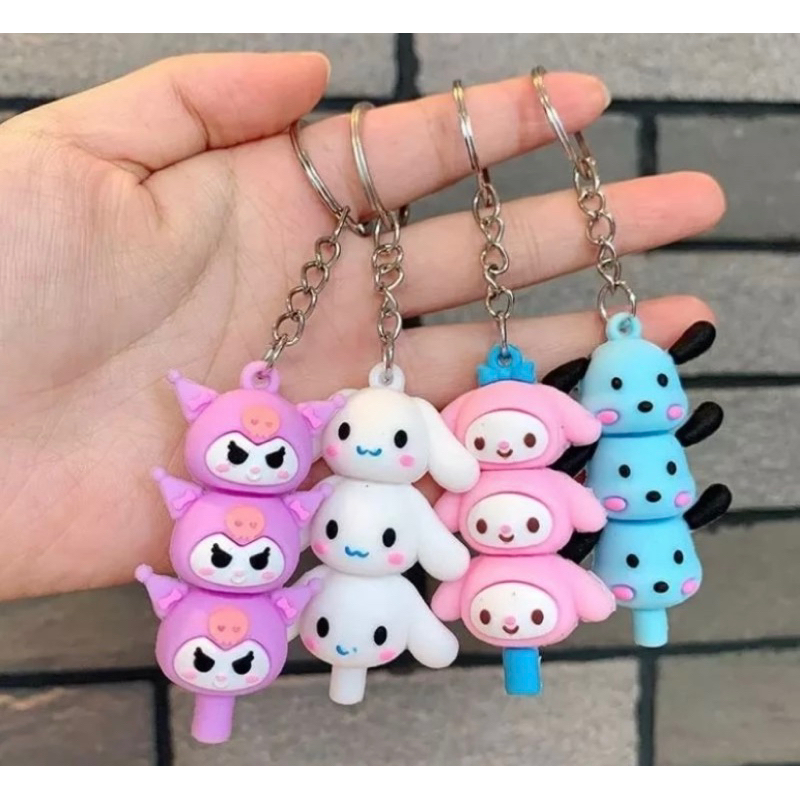 Gantungan kunci Karakter Sanrio/Gantungan kunci Sanrio Lucu/Gantungan Kunci Sanrio Tiga Susun