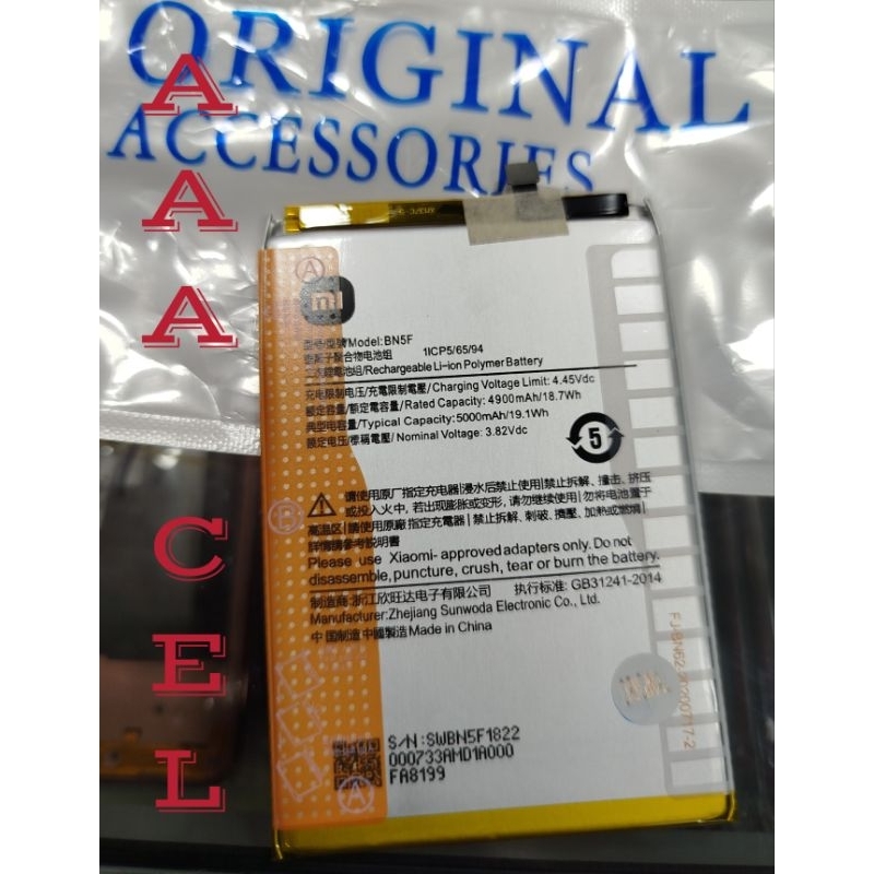 BATRE BATREI BATERE HP XIAOMI REDMI A2 BN-5F
