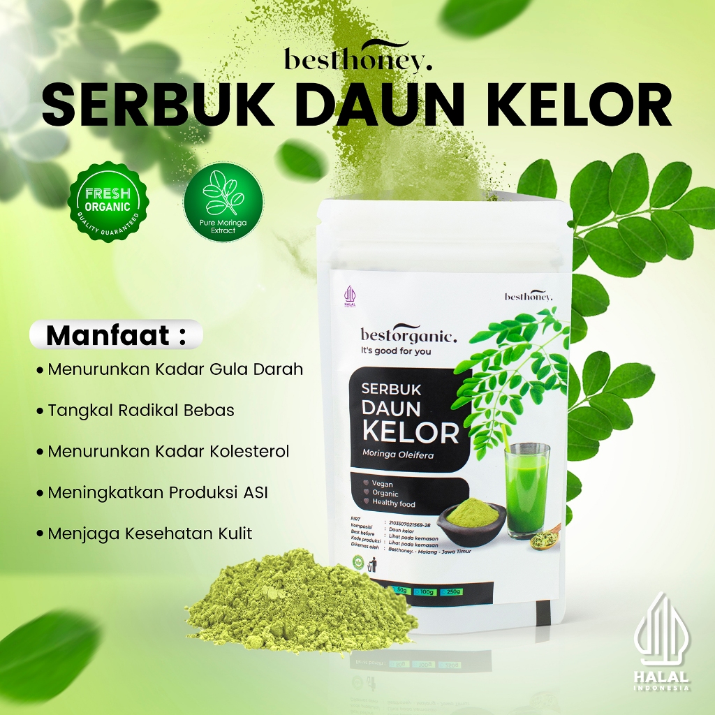 

Best Honey Serbuk Daun Kelor Moringa Bubuk 50GR / 100GR
