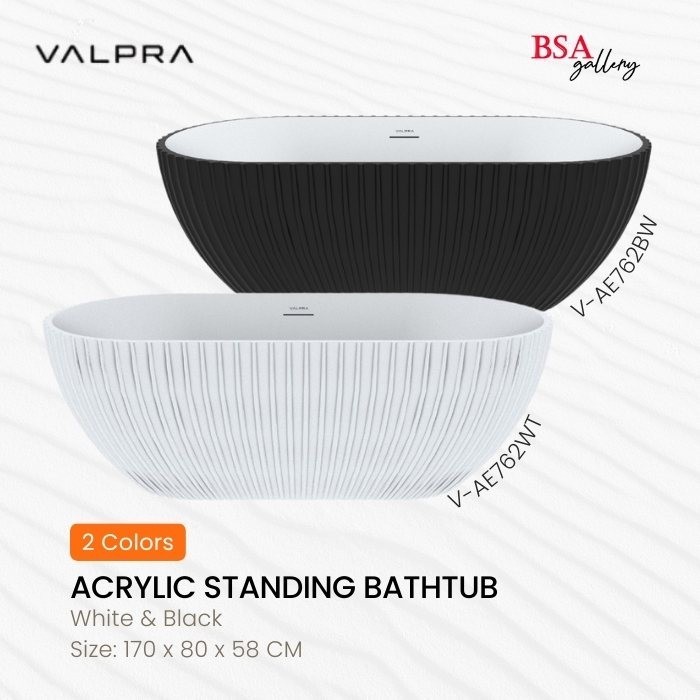 BATHTUB STANDING ACRYLIC WHITE / FREESTANDING BATH TUB BLACK / BATHTUB DEWASA / BAK MANDI AKRILIK ES