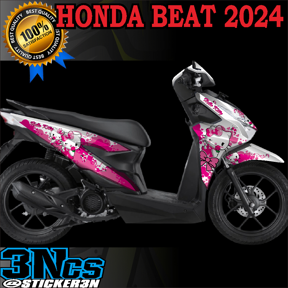 decal honda beat keyless fullbodi hellokitty, sticker variasi honda beat keyless 2024 fullbodi