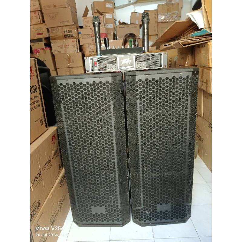 Paket sound system outdoor, hajatan, indoor, live music 15inch dobel + twiter model JBL banyak bonus