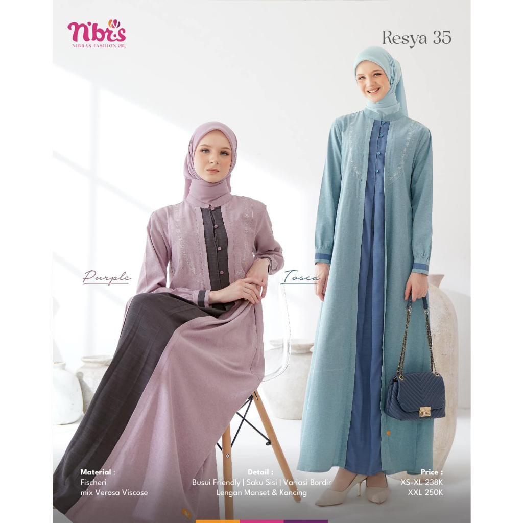 GAMIS NIBRAS RESYA 35 BUSANA MUSLIM WANITA