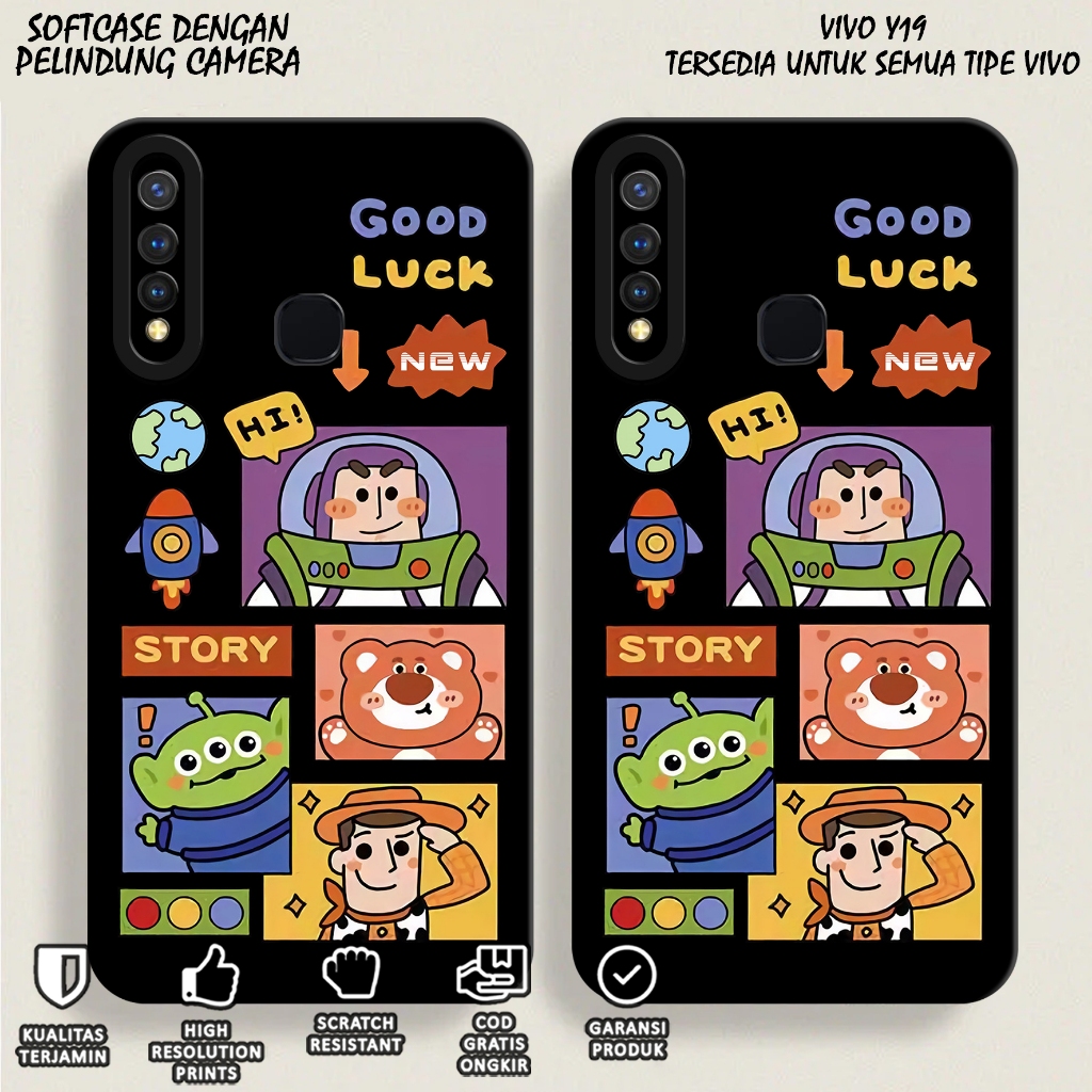 CASE VIVO Y19 / VIVO 1915 - Case Hp Vivo Y19 - Softcase Vivo Y19 Motif (TOY STORY) Case Pro Camera K