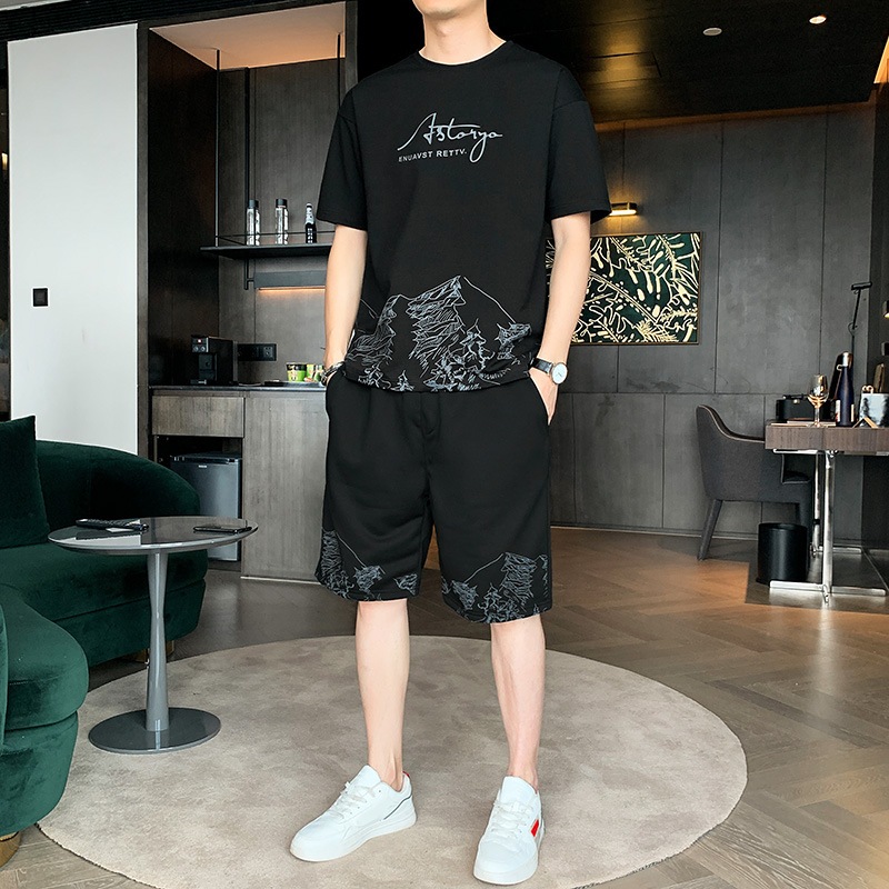 NEW DEALS BAJU 1 SET PRIA ONE SET PRIA BAJU SETELAN PRIA KOREA KAOS BAJU SATU SET PRIA OUTFIT PRIA 1