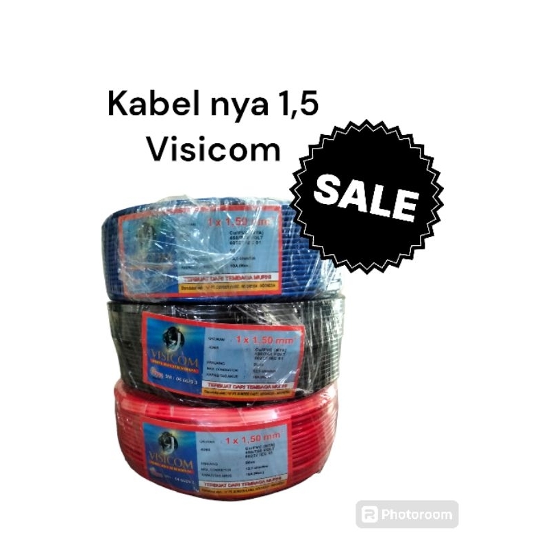 KABEL NYA 1,5 VISICOM / kabel instalasi tunggal Tembaga Asli