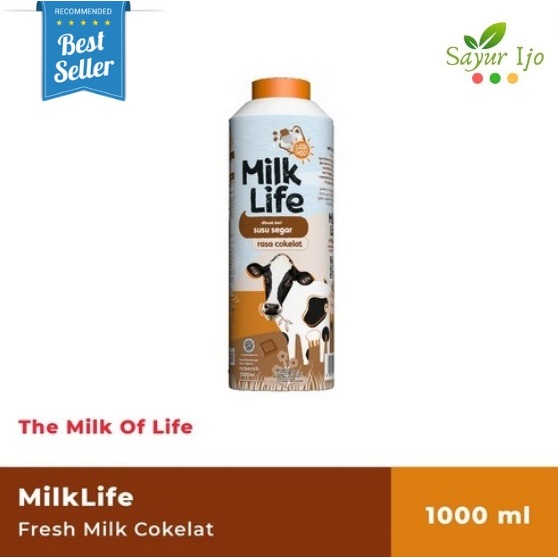 

MilkLife Fresh Chocolate Milk 1 Liter / Pack 100% Susu Sapi Segar Coklat Murni Pasteurisasi Rasa Cokelat HALAL