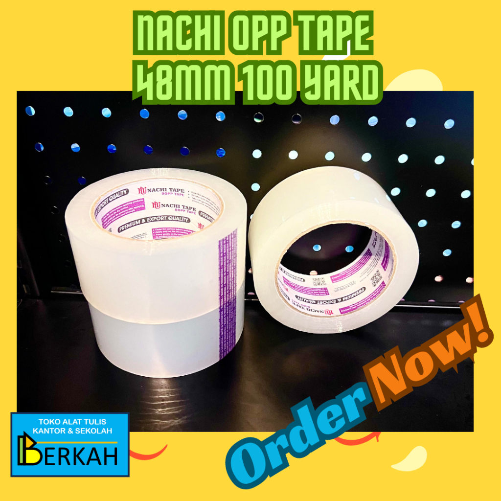 

Selotip Nachi OPP Tape Bening 48 mm 100 Yards Original