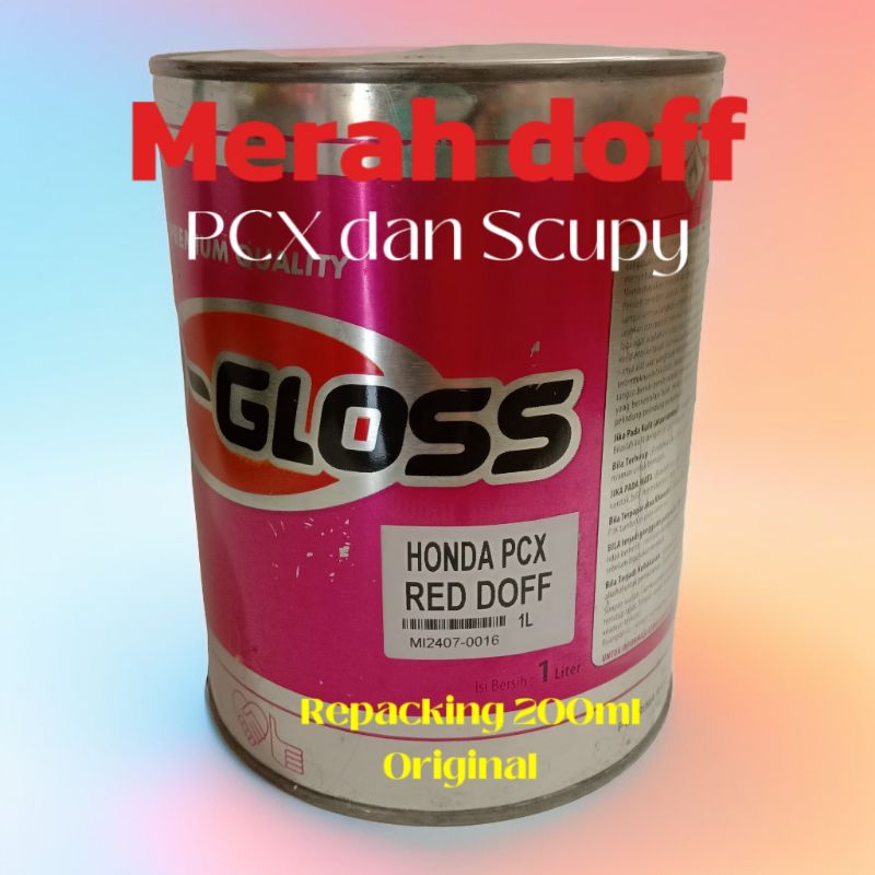Cat Merah doff-flat Honda PCX/scupy flogloss