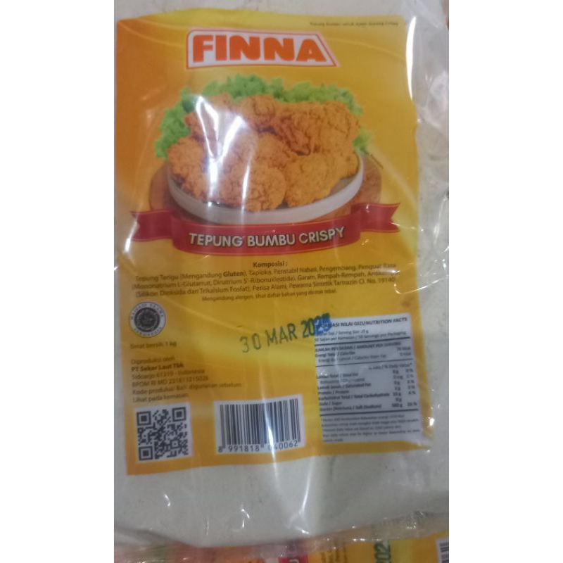 

Tepung Bumbu Crispy Serbaguna Fina Food 1Kg