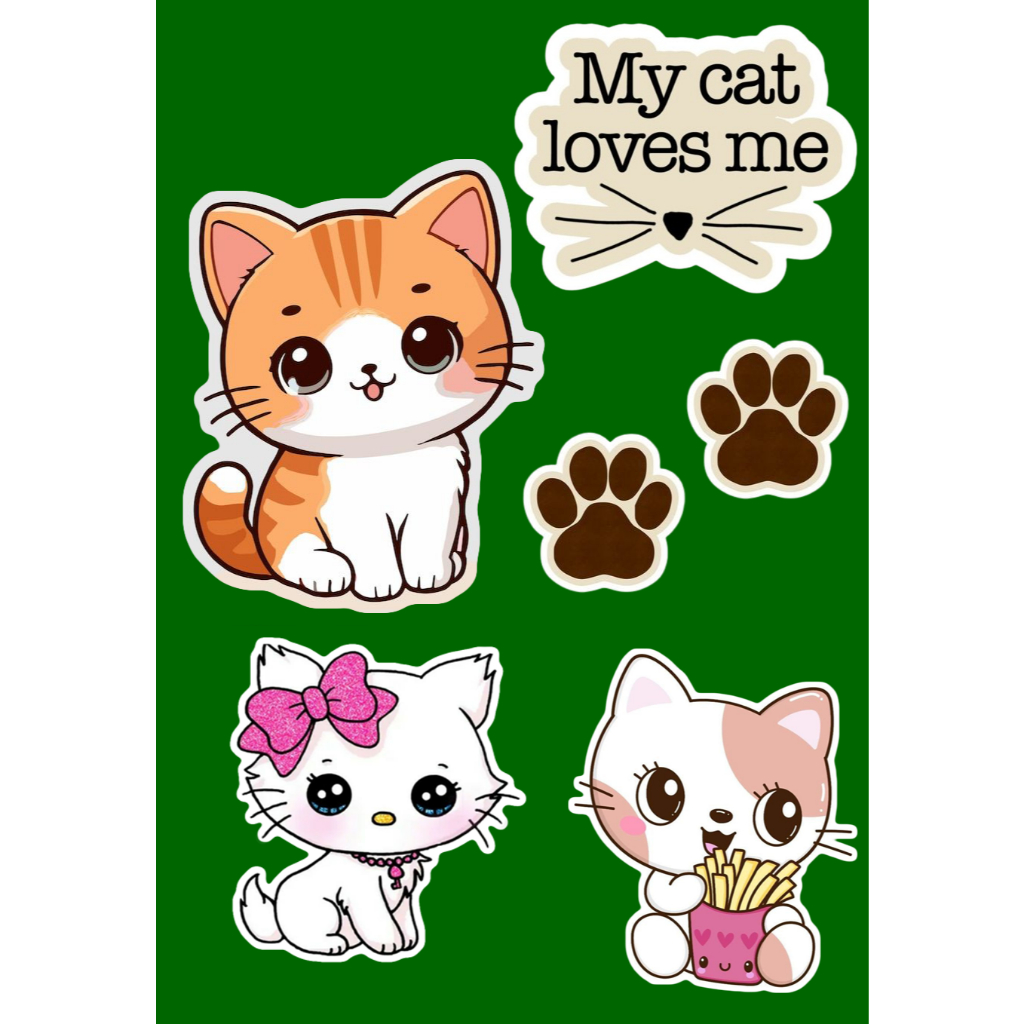 

sticker vinyl lucu/ aesthetic kiss cut dan die cut murah