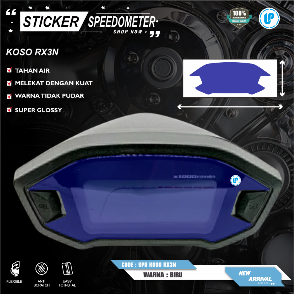 STICKER ANTIGORES SPEEDOMETER KOSO RX3N