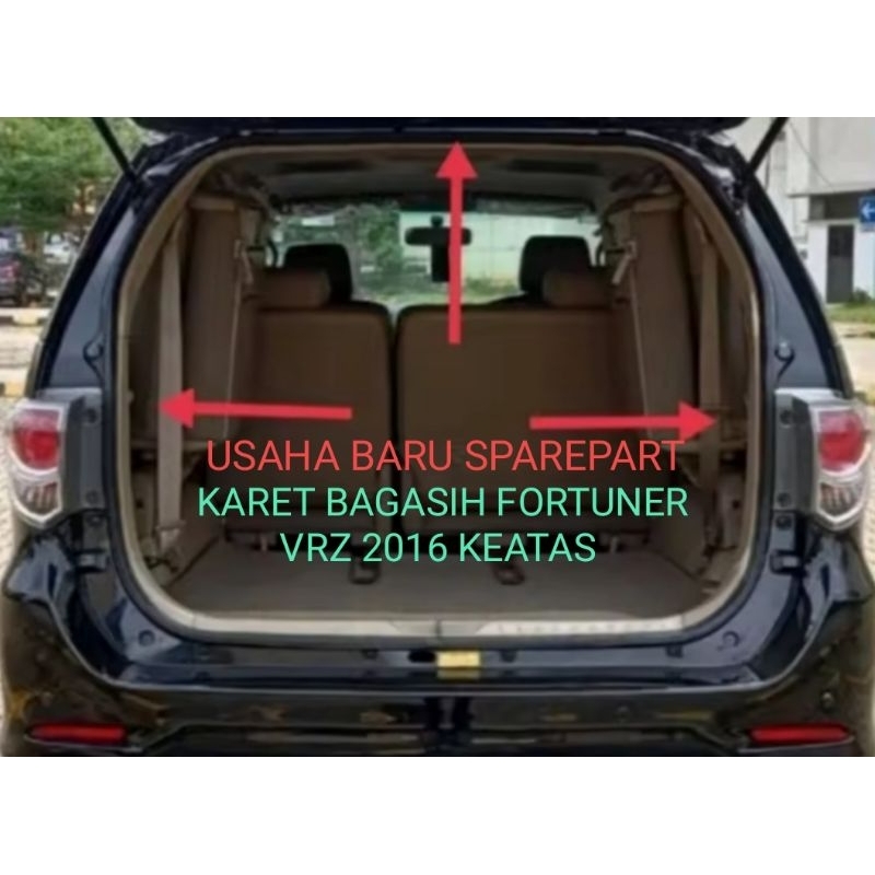 karet bagasi peredam suara pintu bagasi belakang mobil Fortuner VRZ 2016 keatas original