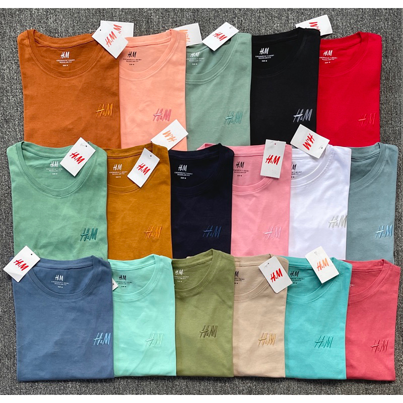 Kaos HnM Wanita kaos Lengan 7/8 Kaos Wanita Catton Combed 24s Kaos Viral Kaos Polos Wanita Kaos Phen