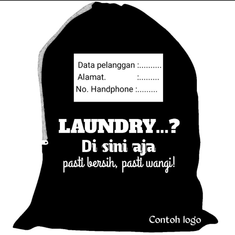 Tas laundry sablon gramasi 100(TAS LAUNDRY TEBAL), minimal order 50 pcs.
