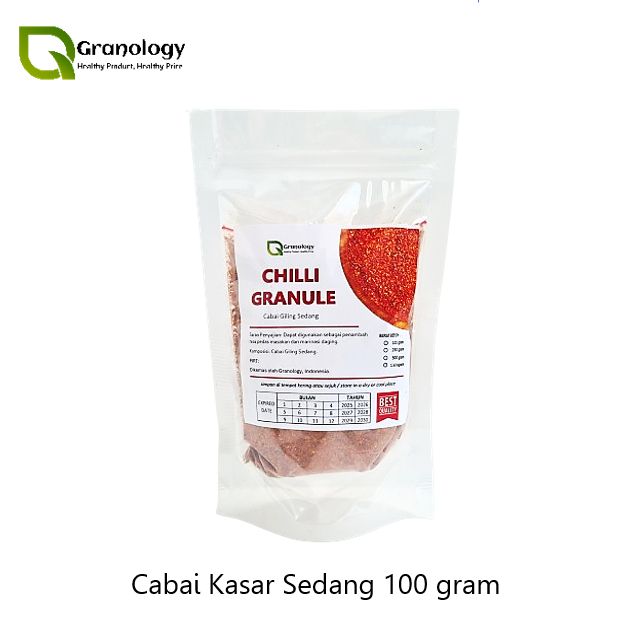 

Cabe Granule Kasar Sedang / Chili Granule (100 gram) by Granology