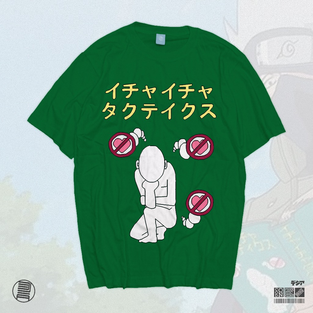 Kaos Icha Icha Tactics Kakashi Book Naruto Anime Manga T-Shirt Baju Wibu Jepang DJA Cloth