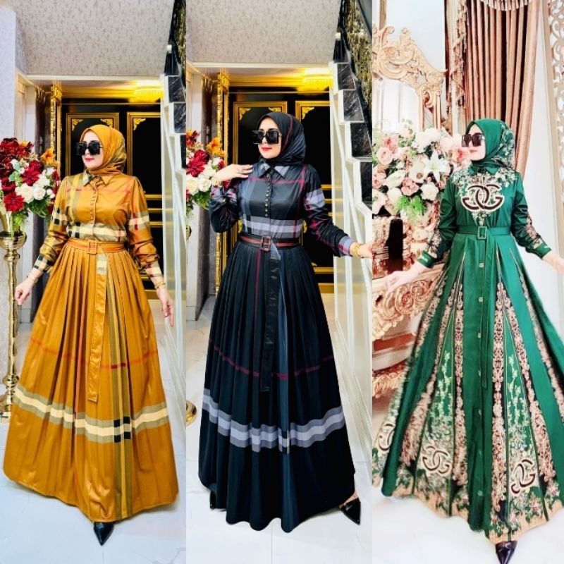 READY MAXI DRESS SCUBA LD 106-110 FULL KANCING ORI SHR