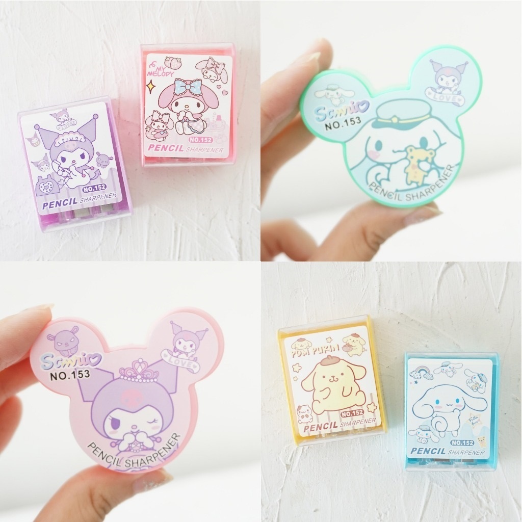 

Serutan pensil / Rautan Square Motif Sanrio kuromi Cinnamoroll