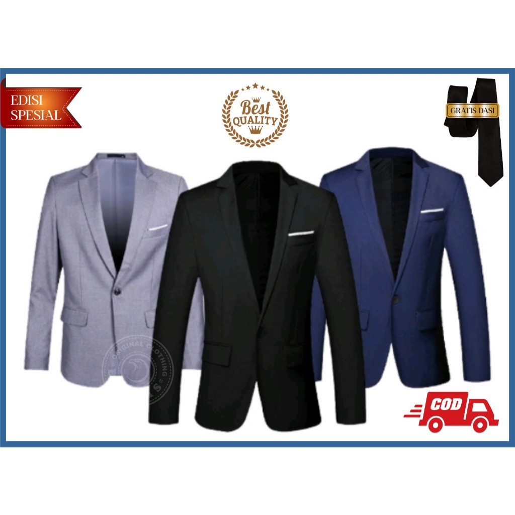 Jas Pengantin /Jas Blezer Pria/Jas Pormal Pria/jas pria hitam polos