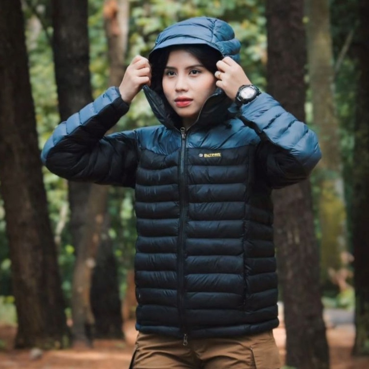 KODE K3J2 Jaket Gunung Jaket Dacron Tebal Jaket Outdoor Kombinasi Model Gorpcore Outfrai