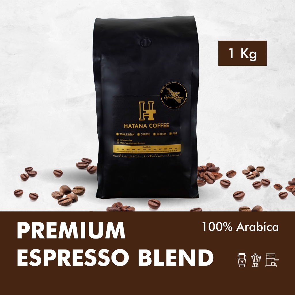 

Kopi Premium Espresso Blend Full Arabika 1 KG Kopi Susu | Hatana Coffee