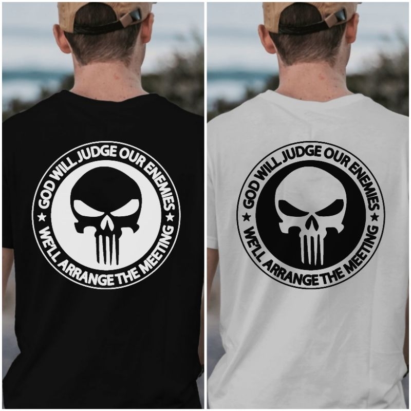 Kaos Punisher Ring Pria S M L XL 2XL 3XL 4XL Cotton Combed 24s Premium Unisex T Shirt Marvel