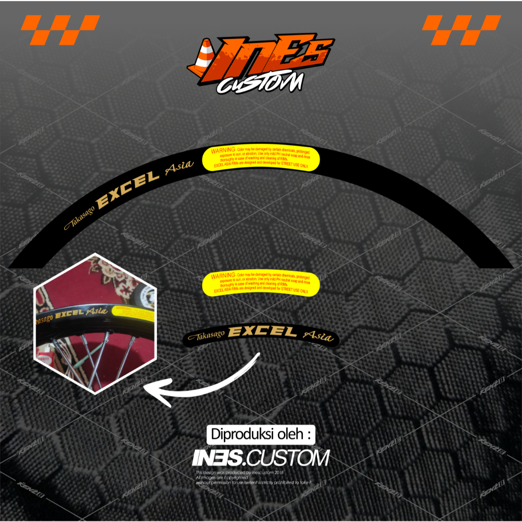 stiker velg excel asia sticker takasago excel asia