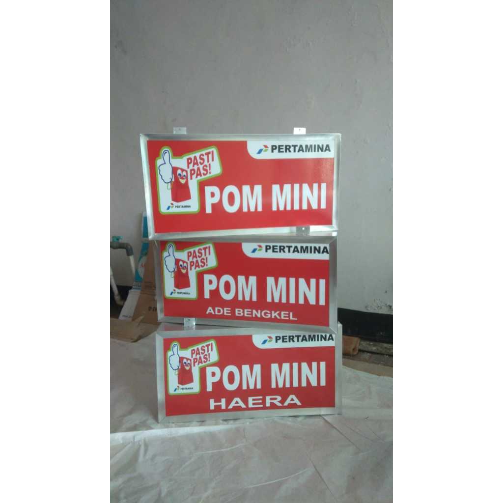 NEON BOX AKRILIK 2 SISI NEON BOX POM MINI TERLARIS