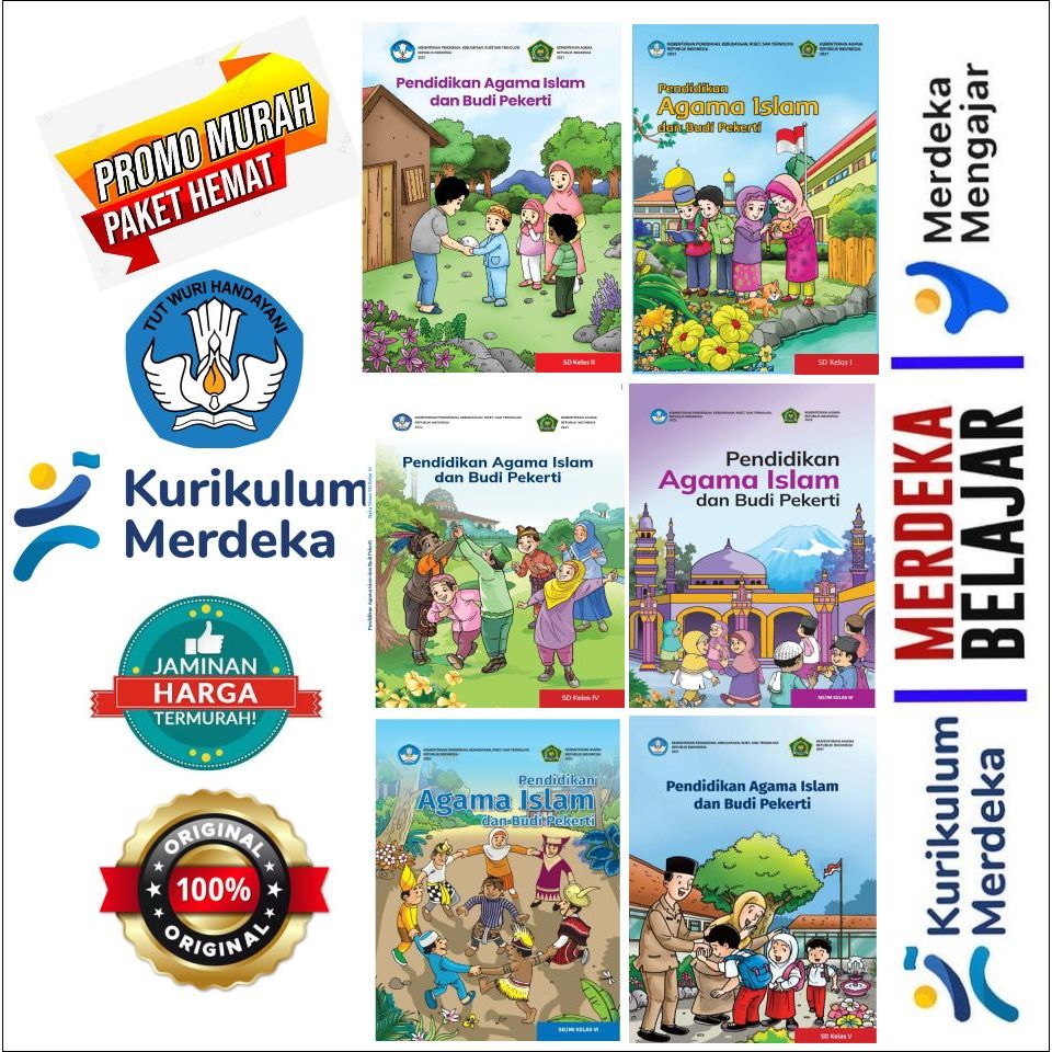 

Buku Pendikan Agama Islam kelas 1 - 6 SD / MI murah - Kurikulum merdeka - kemndiknas