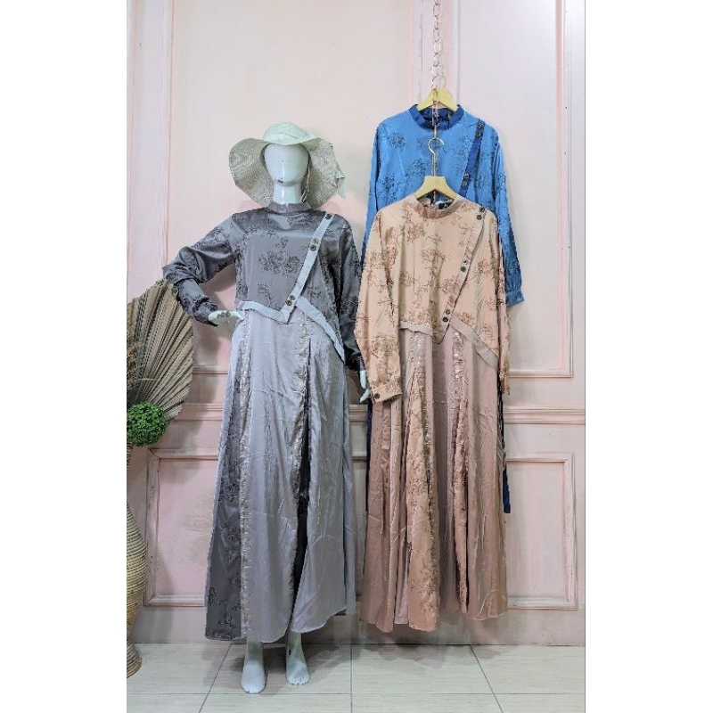 gamis balimo,balini silky sutra bordir bahan super lembut