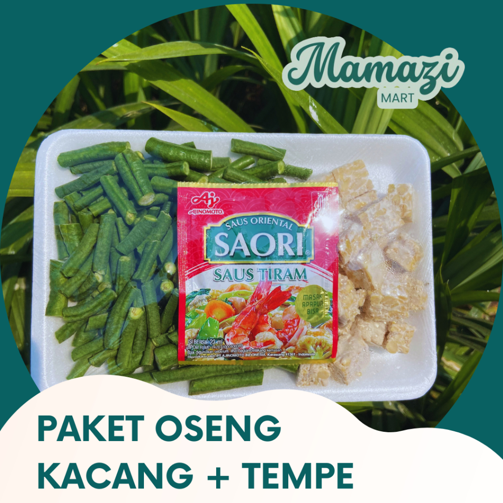 

MamaziMart - PAKET OSENG KACANG + TEMPE BUMBU SAYUR SEGAR