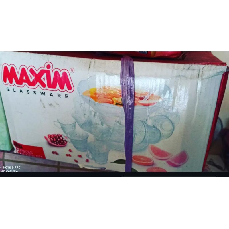 MAXIM PUNCH BOWL GLASS SET(27 PCS GLASS SET)