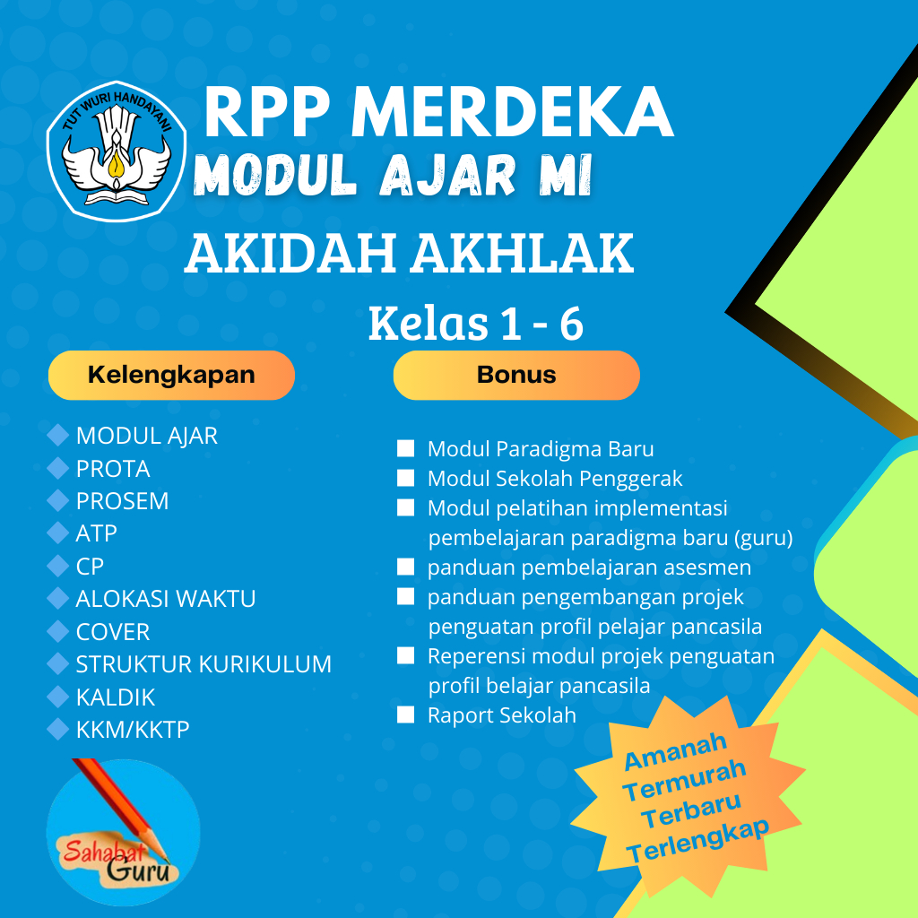 

MODUL AJAR AKIDAH AKHLAK MI KURIKULUM MERDEKA LENGKAP