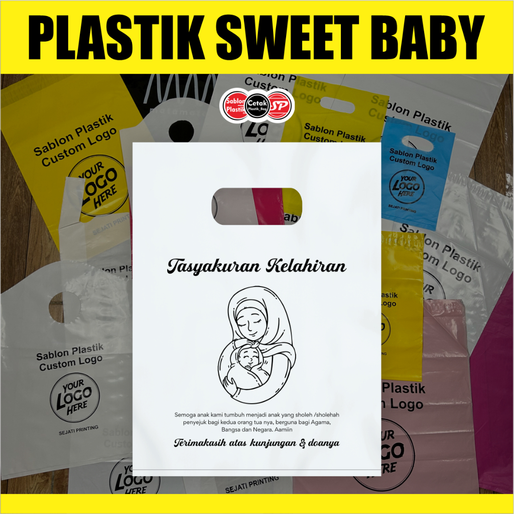 

(Isi 50pcs) Plastik Motif Desain Kelahiran anak, Plastik Hidangan, Plastik Bingkisan, Plastik Sweet Baby - Size 25 x 35cm