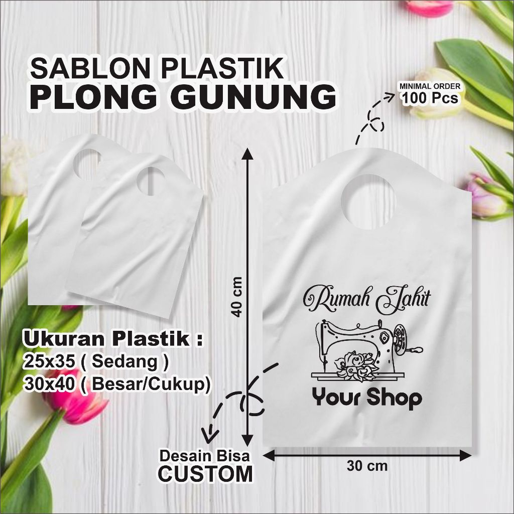 Plastik Distro / Plastik Sablon / Plastik Plong Gunung PE