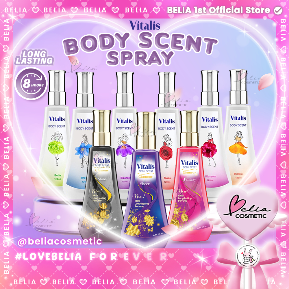 ❤ BELIA ❤ VITALIS Body Scent Spray 120mL 175mL | parfum pengharum tubuh semprot