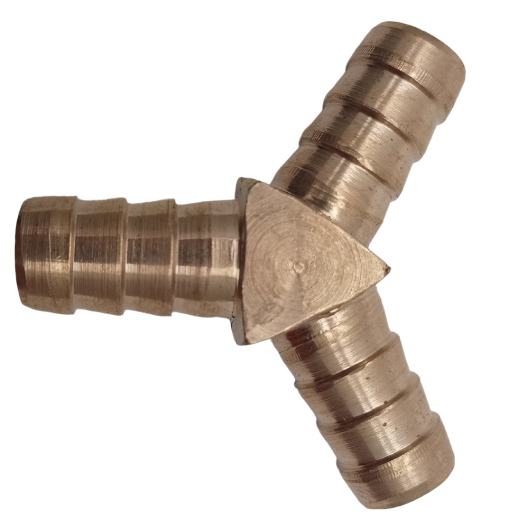 Sambungan Selang Gas Cabang 3 Kuningan Y Gas 3/8" Nepel