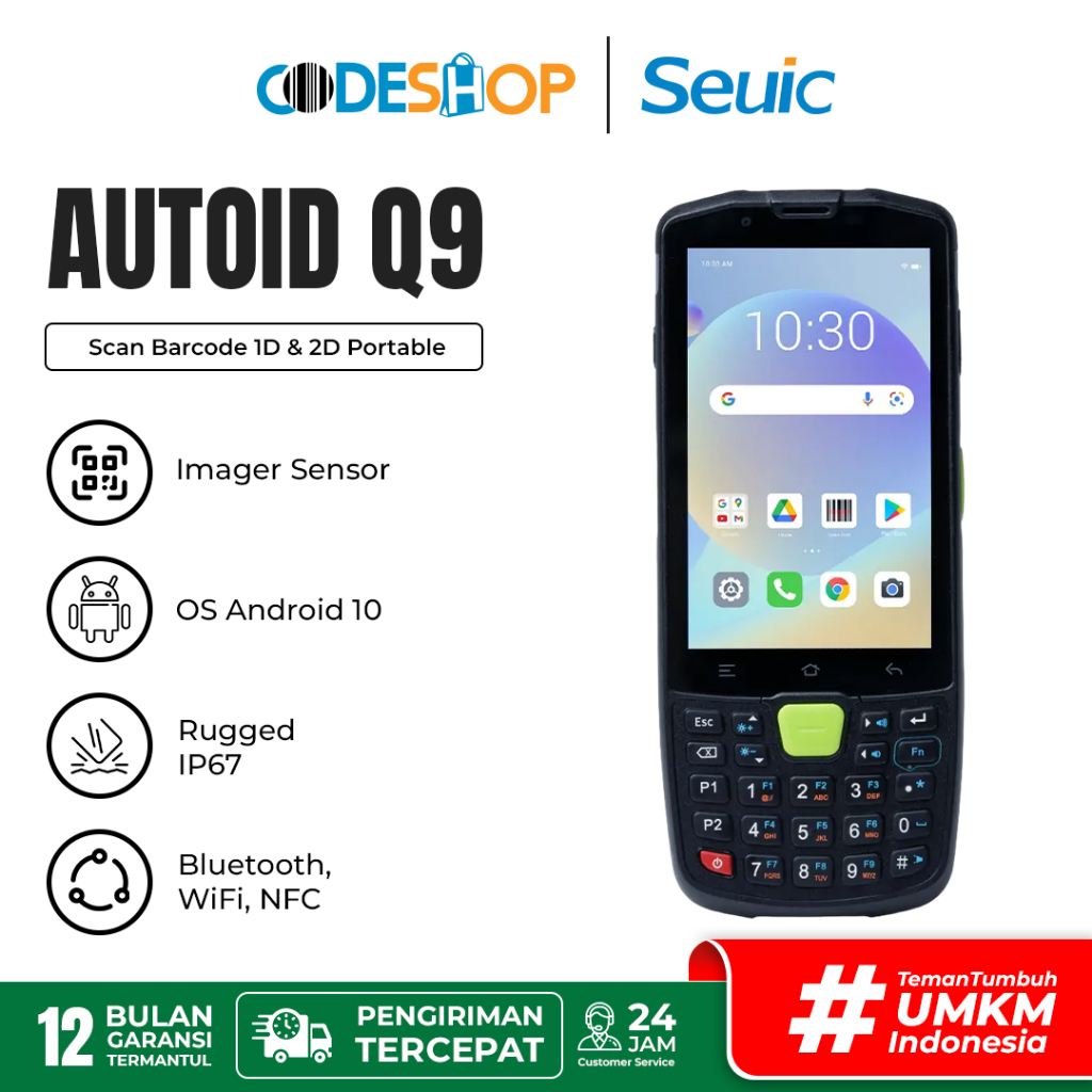 Scanner Barcode Seuic AutoID Q9 2 Dimensi Mobile Android NFC