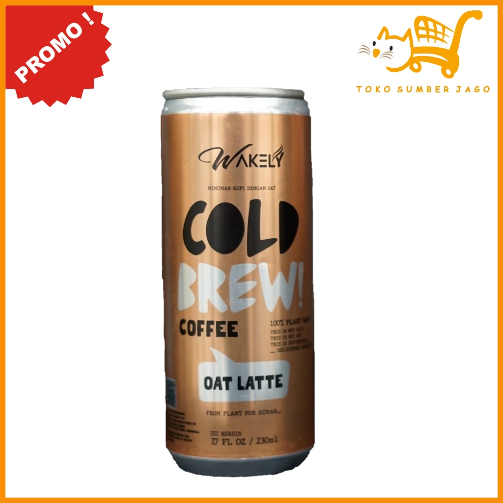 

WAKELY Cold Brew Coffee Oat Latte 230ml - Kopi Minuman Segar