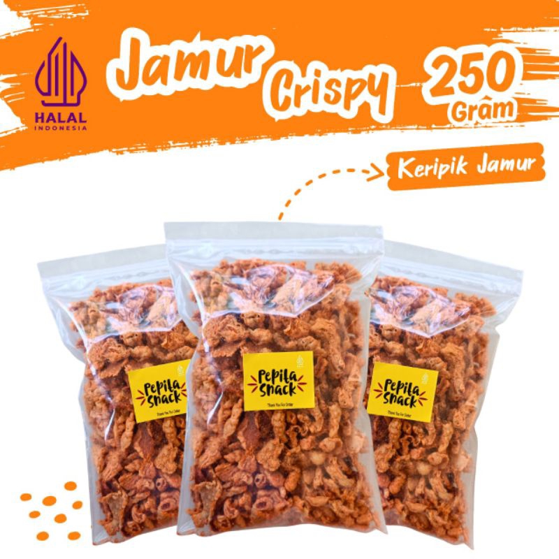 

Keripik Jamur Tiram Crispy Enak Garing Renyah 250 Gram