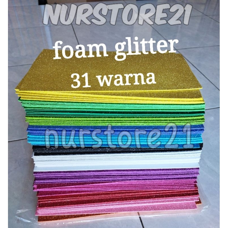 

foam glitter 20x30 (tidak selalu pas) | NON STICKER (wajib baca deskripsi)