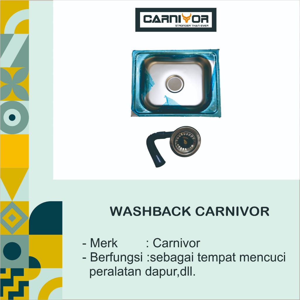 Washbak Carnivor / Washbak cuci piring/TEMPAT CUCI PIRING