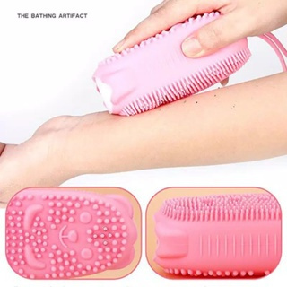 Silikon Bubble Bath Brush Quick Foaming Massage Sikat Spon Mandi karet