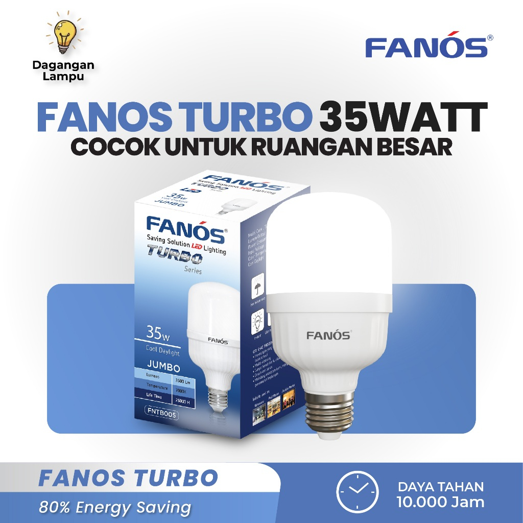 Lampu Led Bohlam FANOS Turbo 35 Watt Lampu Led Light Bulb (CDL) - Cool DayLight