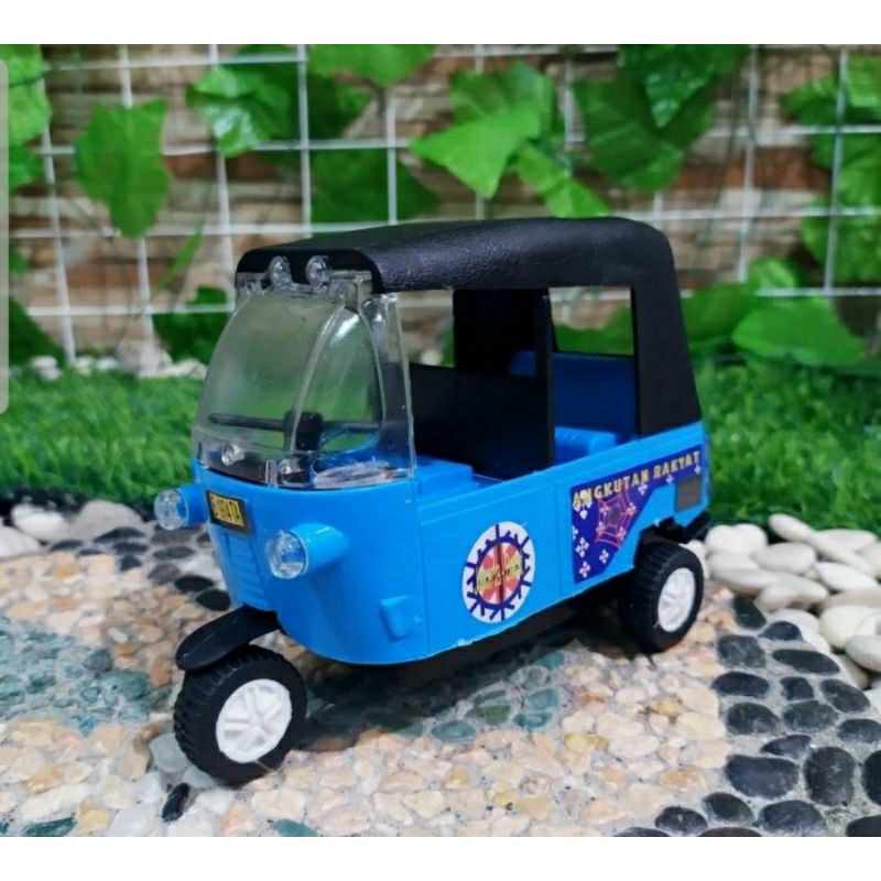 Mainan bajaj pullback - miniatur bajaj - anak edukatif - edukasi