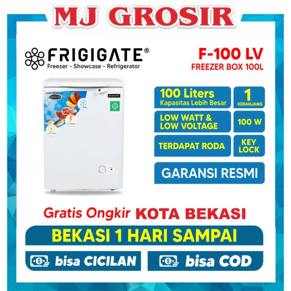 FRIGIGATE F 100 CHEST FREEZER BOX 100 L LEMARI PEMBEKU 100 LITER